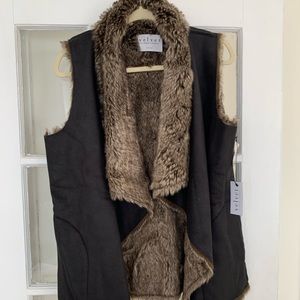 Velvet by Graham Spencer fur and suede vest